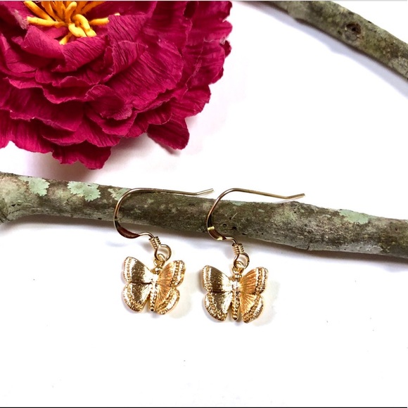 Butterfly Earrings, Dragonfly, Insect, Bee, Flower - Picture 3 of 11